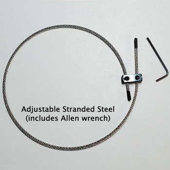 Stranded steel tailgut with adjustable collet